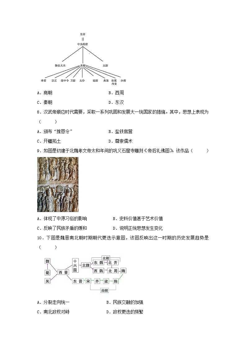 2023年湖北省普通高中学业水平合格性考试模拟历史试题（一）第2页