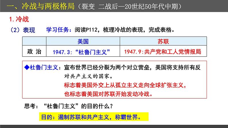 第18课 冷战与国际格局的演变 教学课件--2022-2023学年高中历史统编版（2019）必修中外历史纲要下册第8页