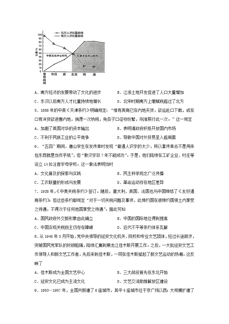 2023届湖北省高三下学期6月模拟考试（二）历史试卷第2页