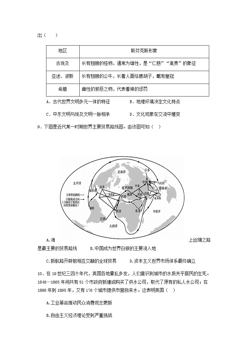 2023届海南省海南中学高三下学期第三次模拟考试历史试题第3页