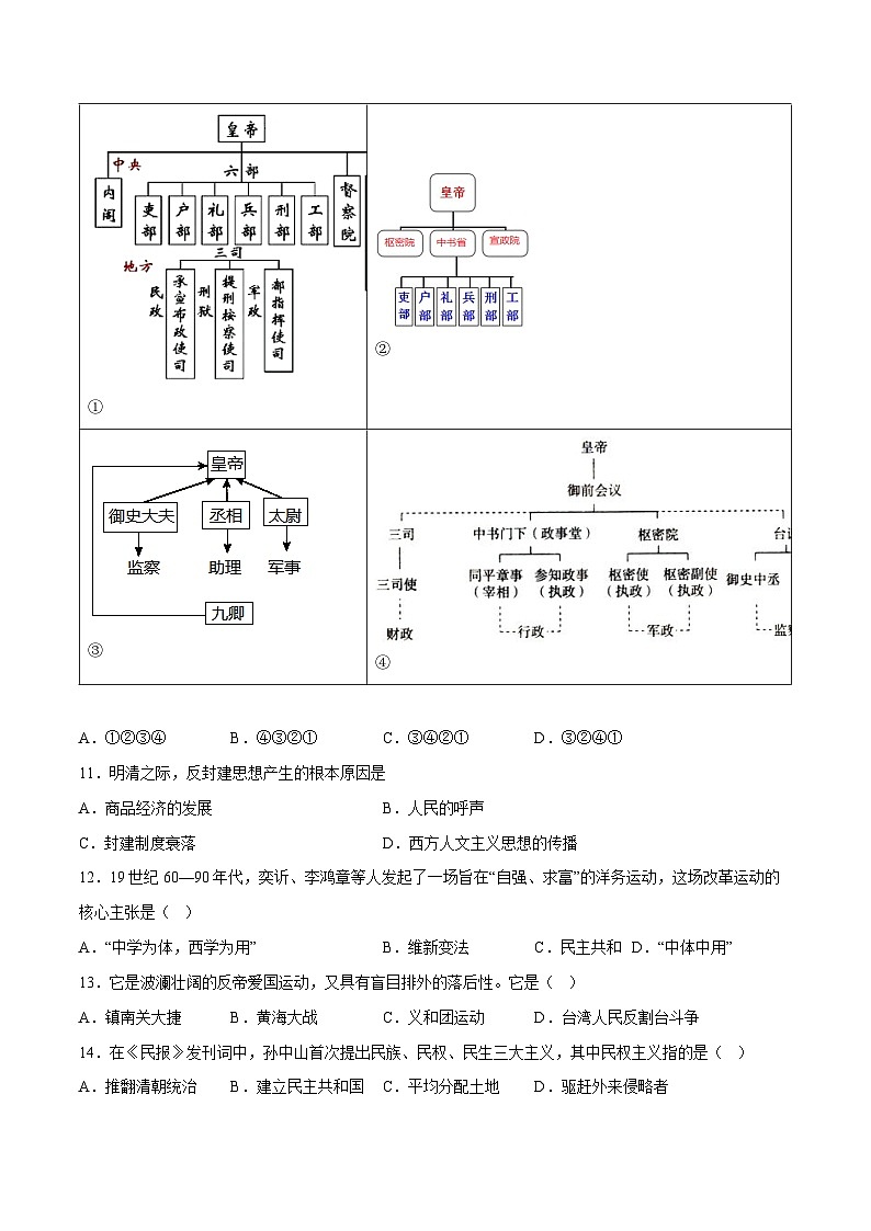 2023年3月辽宁省普通高中学业水平合格性考试历史模拟卷（二）（考试版） 第3页