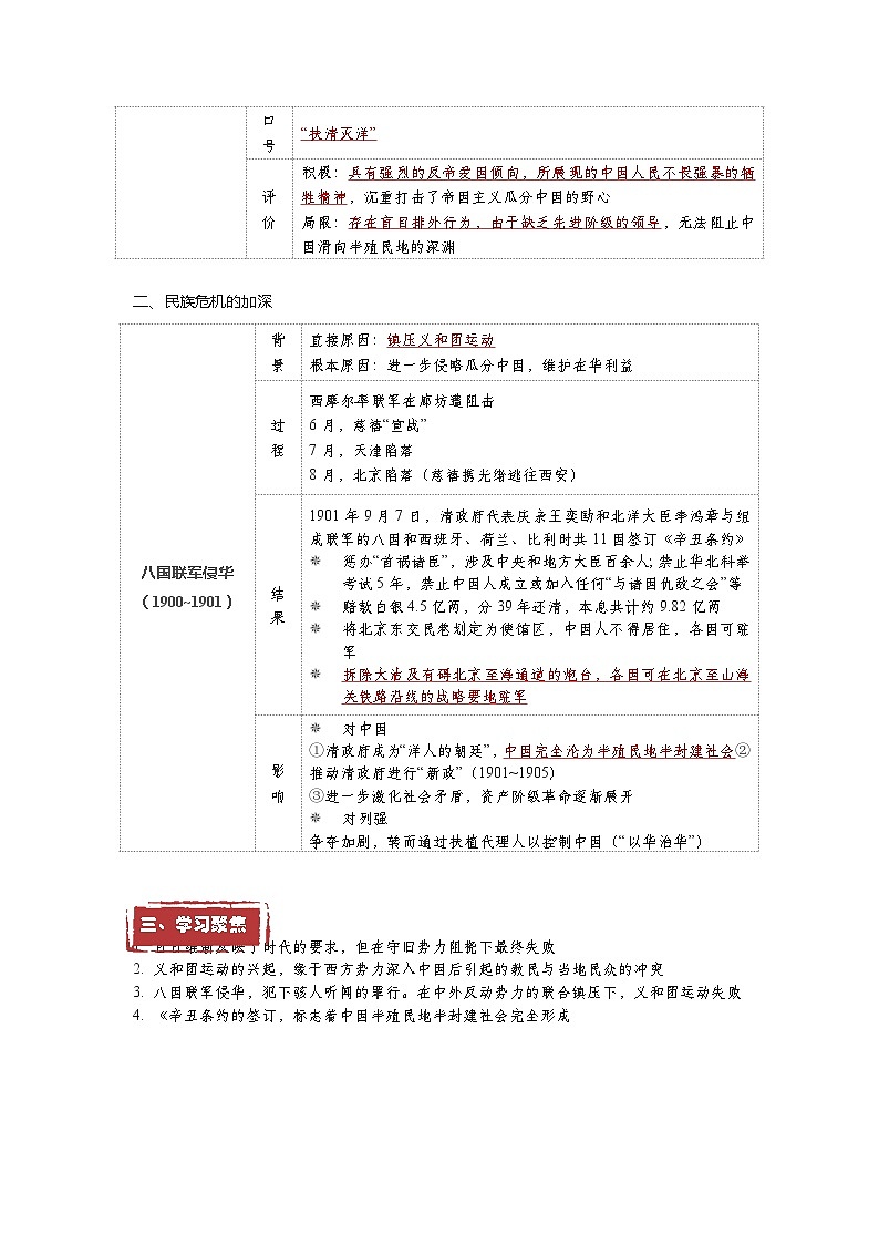 第18课  挽救民族危亡的斗争——2023年普通高中学业水平合格性考试历史精讲精练（中外历史纲要上）第2页