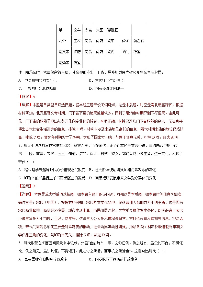 2023年高考历史冲刺最后压轴卷03（河北卷）（全解全析）03