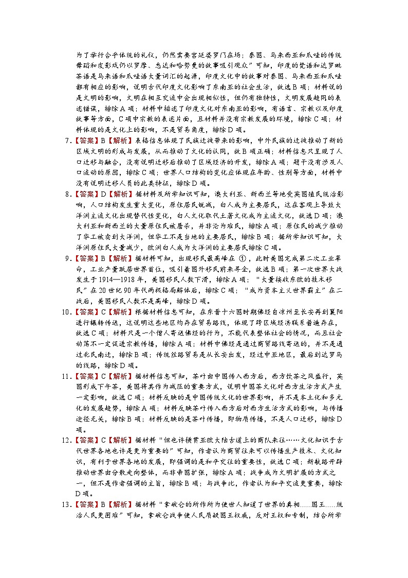 黑龙江省大庆铁人中学2022-2023学年高二下学期期中考试历史试卷02