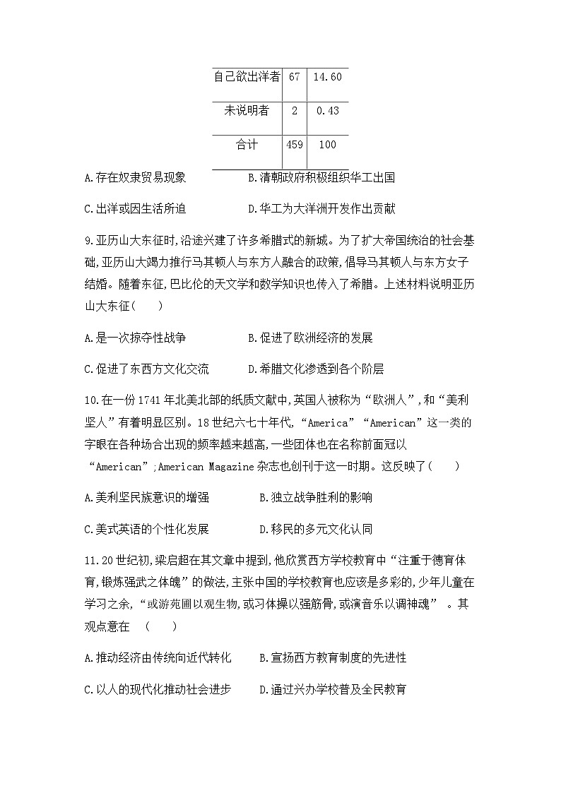 2022-2023学年吉林省普通高中友好学校联合体高二下学期期中联考历史试题含解析第3页