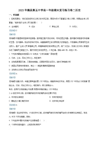 精品解析：河北省邯郸市魏县第五中学2022-2023学年高一下学期期末复习练习（二）历史试题（解析版）