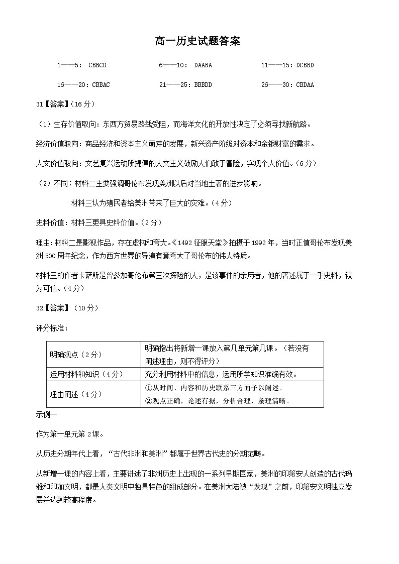 山东省济宁市泗水县2022-2023学年高一下学期期中考试历史试题PDF版含答案01