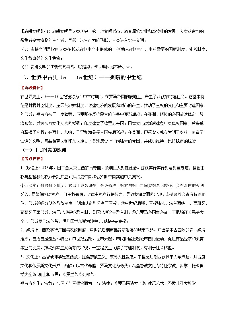 秘籍03 高考考前必记核心知识点扫描——世界史-备战高考历史抢分秘籍（新高考专用）第2页