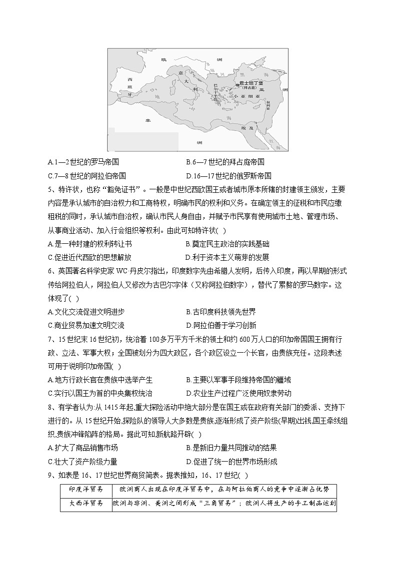 期末检测卷（二）（含考试版、全解全析、参考答案）——2022-2023学年高一历史单元复习课件+期末检测卷（中外历史纲要下）02