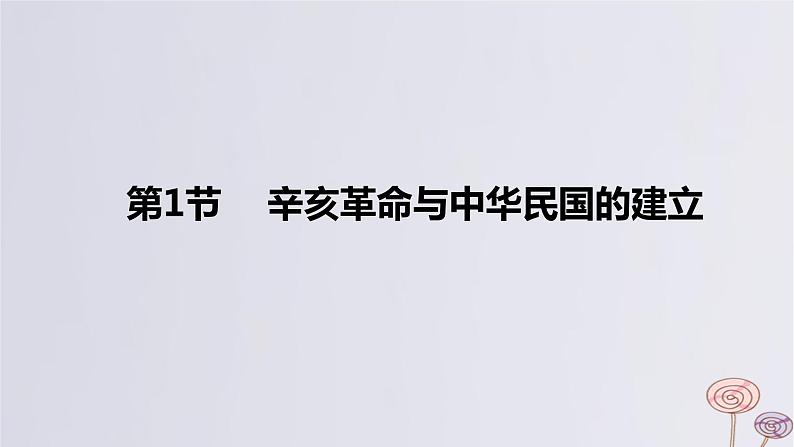 2024版高考历史一轮复习教材基础练第六单元从辛亥革命到新民主主义革命的兴起第1节辛亥革命与中华民国的建立教学课件第5页