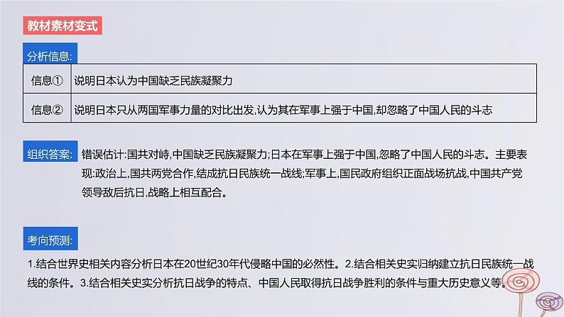 2024版高考历史一轮复习教材基础练第七单元中华民族的抗日战争和人民解放战争主题探究11抗日战争__中华民族由衰败走向振兴的重大转折教学课件第3页