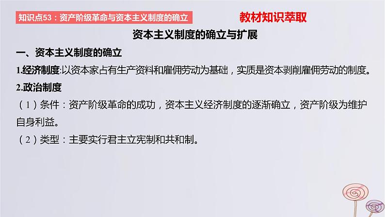 2024版高考历史一轮复习教材基础练第十单元走向整体的世界和资本主义制度的确立第3节资产阶级革命与资本主义制度的确立教学课件第7页