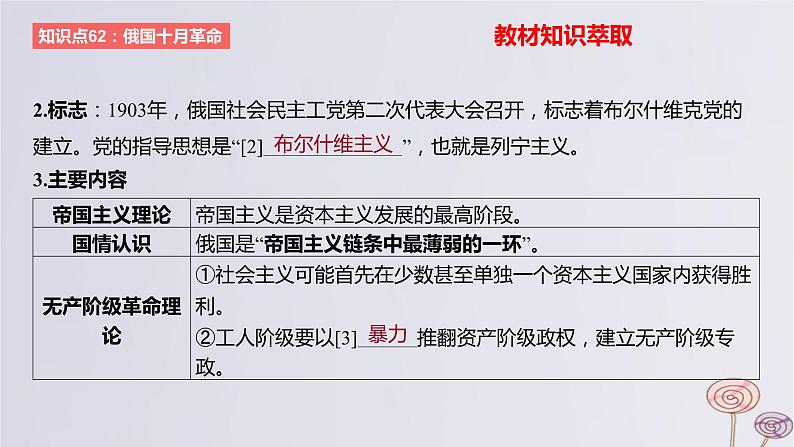 2024版高考历史一轮复习教材基础练第十二单元两次世界大战十月革命与国际秩序的演变第2节十月革命的胜利与苏联的社会实践实践教学课件03