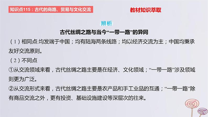 2024版高考历史一轮复习教材基础练第十六单元文化交流与传播第4节商路贸易与文化交流教学课件04