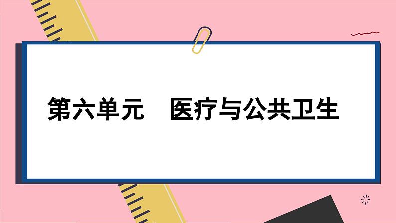 人教版历史选修2 第六单元 医疗与公共卫生 单元综合归纳（课件PPT）01