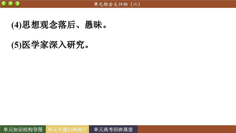 人教版历史选修2 第六单元 医疗与公共卫生 单元综合归纳（课件PPT）06