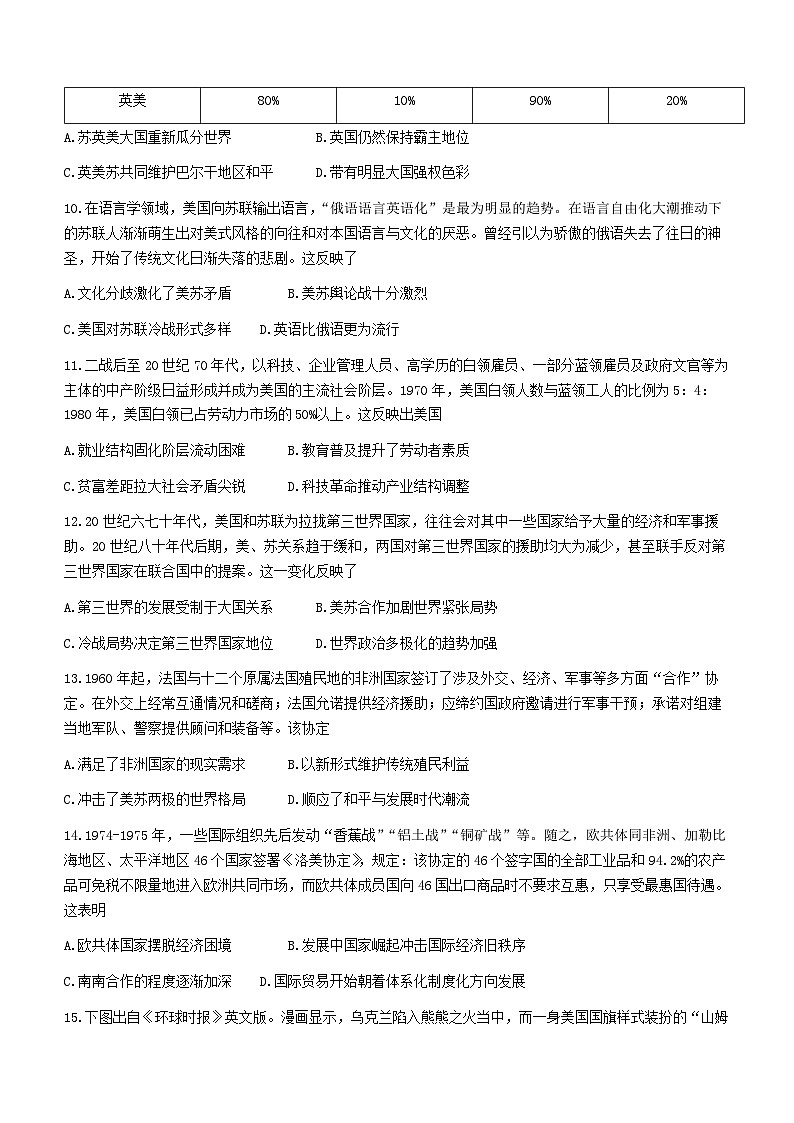 内蒙古赤峰第四中学2022-2023学年高一下学期第二次月考历史试题第3页