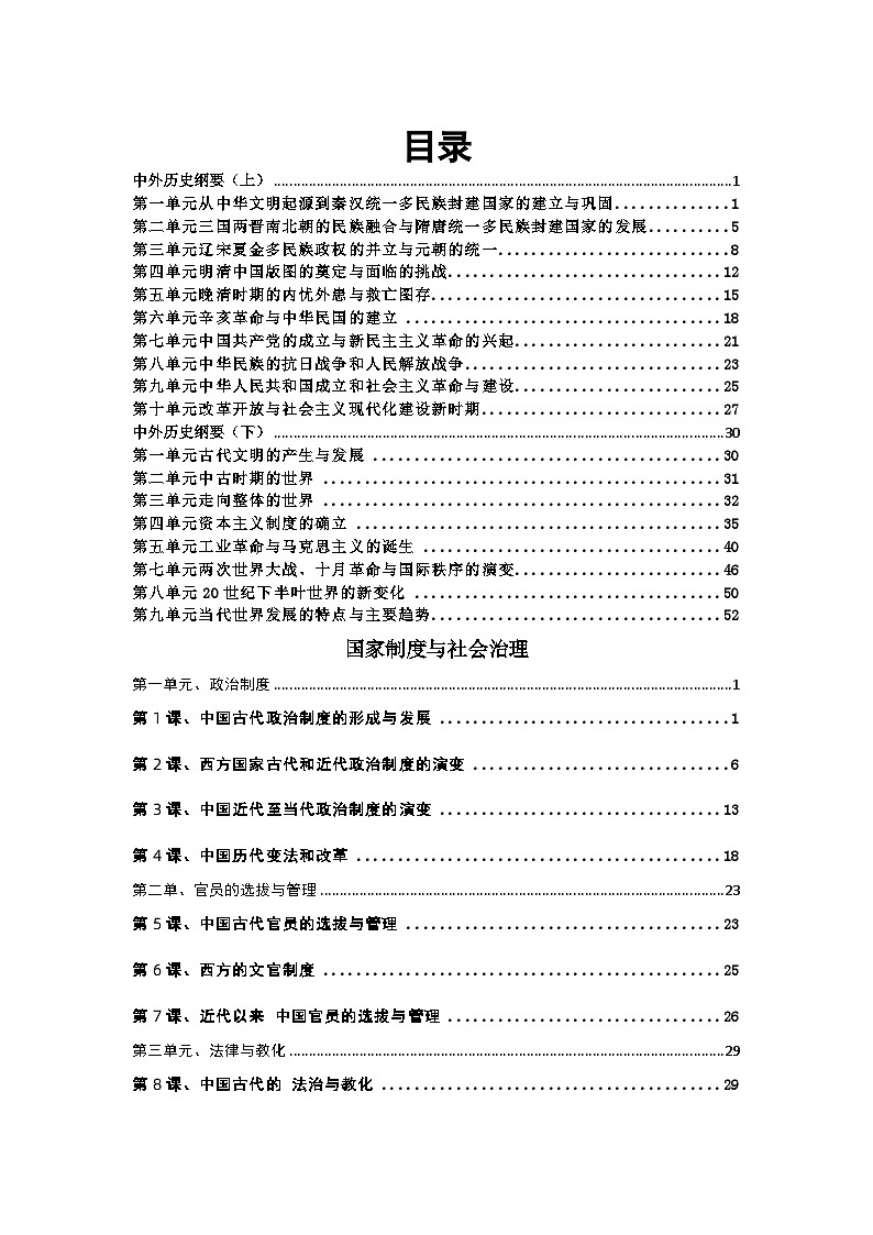 统编版高中历史知识点总结+答题方法技巧总结--2024届高三历史一轮复习第2页
