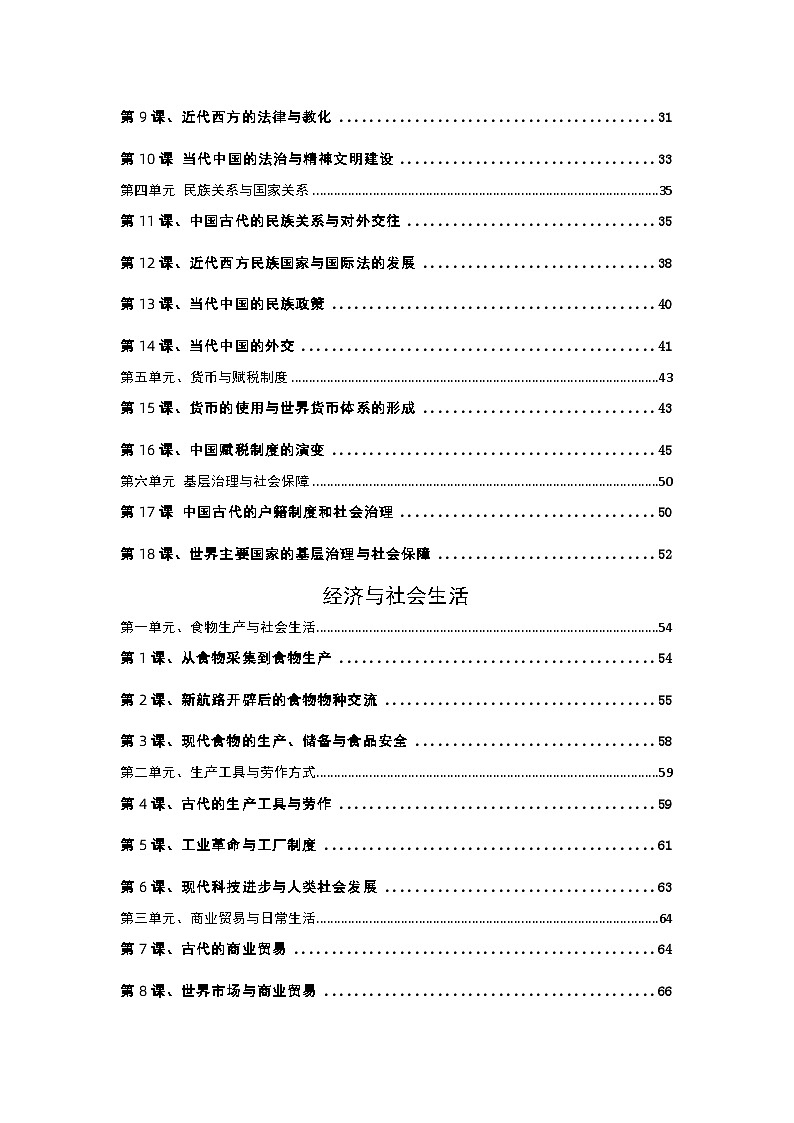 统编版高中历史知识点总结+答题方法技巧总结--2024届高三历史一轮复习第3页