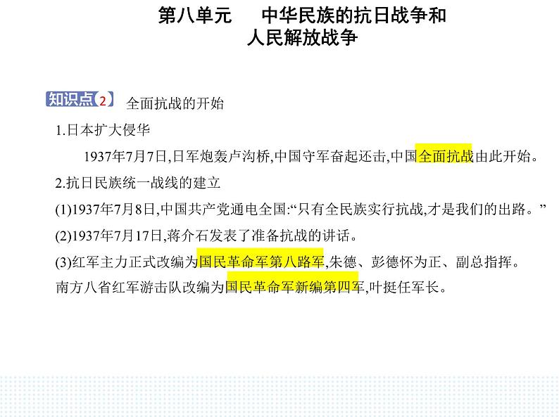 2023人教版高中历史必修中外历史纲要（上）第八单元 中华民族的抗日战争和人民解放战争 第23课 从局部抗战到全面抗战课件PPT05