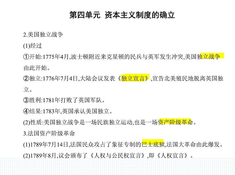 2023人教版高中历史必修 中外历史纲要（下）第四单元 资本主义制度的确立 第9课 资产阶级革命与资本主义制度的确立课件PPT第2页