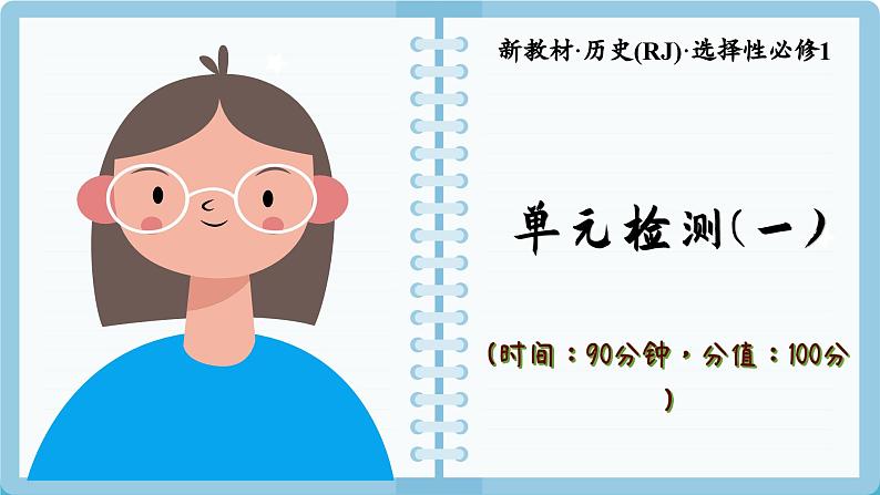 人教版高中历史选修1 第一单元测评（课件PPT）01