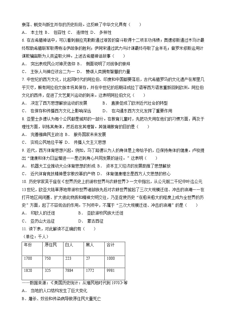 河南省开封市五县2022-2023学年高二下学期第二次月考联考历史试题02