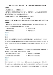 陕西省渭南市大荔县2021-2022学年高二历史下学期期末考试试题（B卷）（Word版附解析）