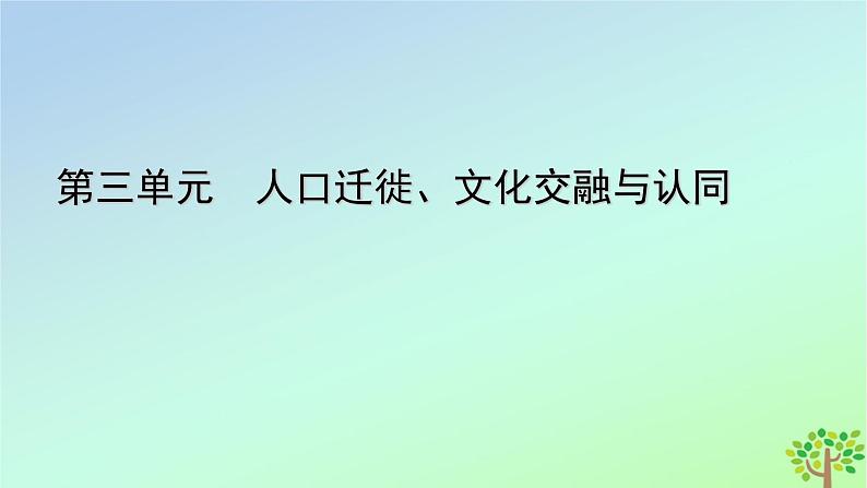 新教材2023年高中历史第3单元人口迁徙文化交融与认同第6课古代人类的迁徙和区域文化的形成课件部编版选择性必修301