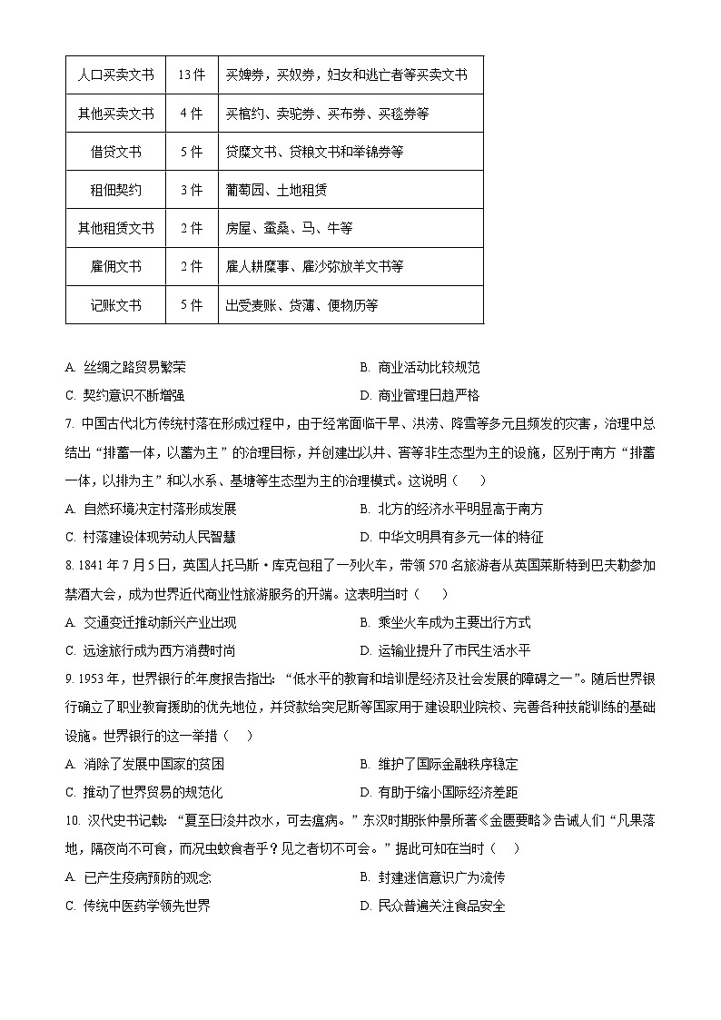 山西省晋中市平遥县第二中学2022-2023学年高二3月月考历史试题第2页
