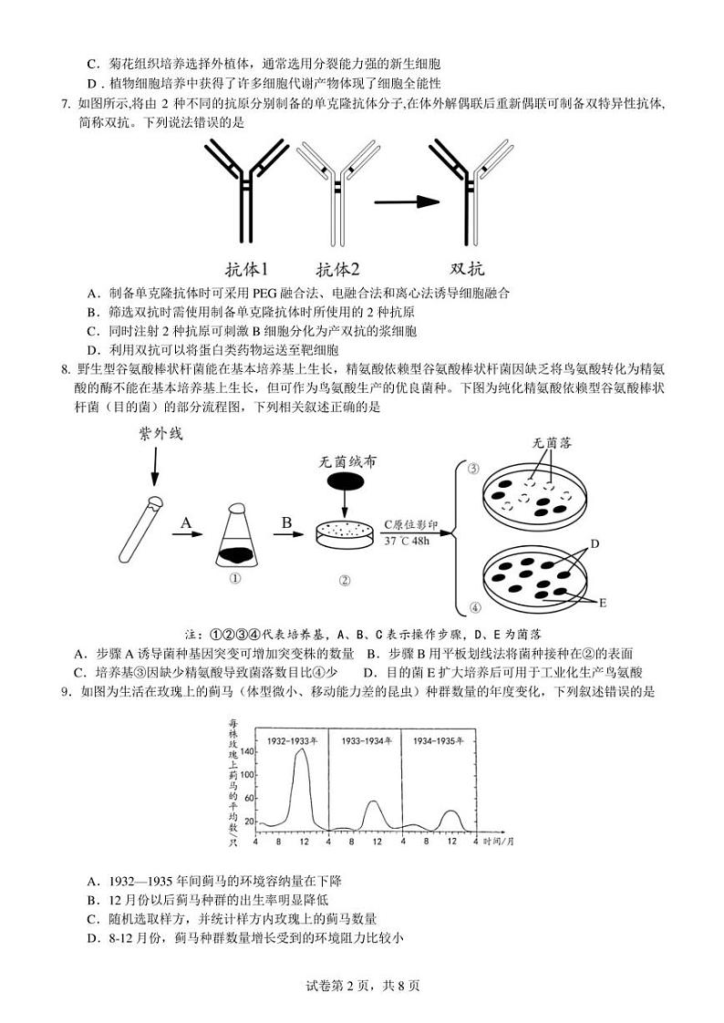 2023届江苏省扬州市高三下学期5月考前调研测试（三模）历史试题及答案02