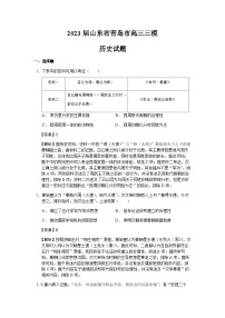 2023届山东省青岛市高三三模历史试题含解析