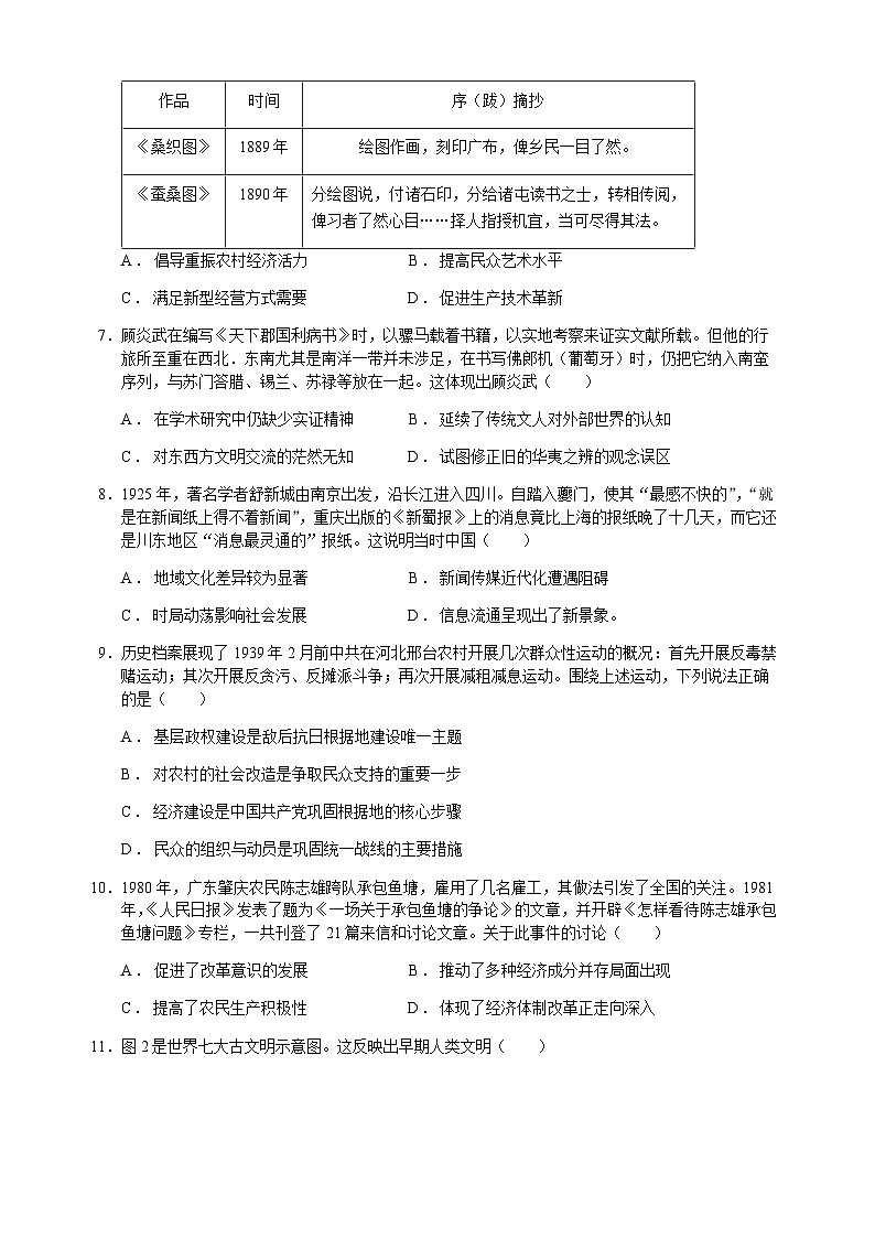 2023届湖南省高考考前热身历史试题解析版03