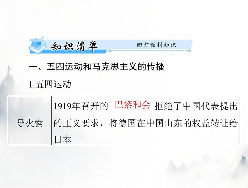 高考历史一轮复习必修中外历史纲要(上)第七单元第21课五四运动与中国共产党的诞生课件第3页