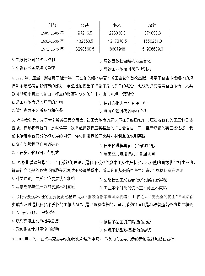 山西省运城市2022-2023学年高一下学期期末调研测试历史试题第2页