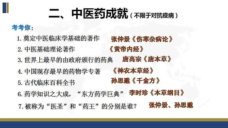 第六单元 医疗与公共卫生 复习课件--2022-2023学年高中历史统编版（2019）选择性必修2经济与社会生活第7页