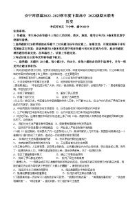 四川省凉山州安宁河联盟2022-2023学年高一下学期期末联考历史试题