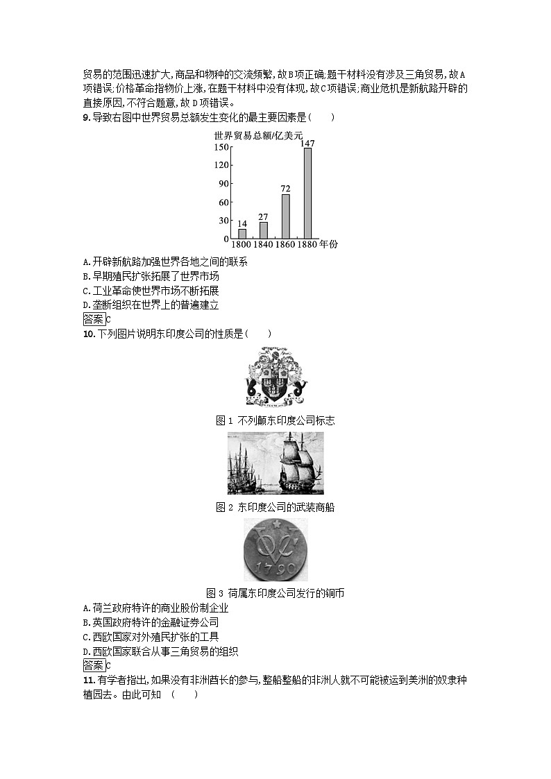 新教材2023年高中历史第3单元商业贸易与日常生活过关检测B卷部编版选择性必修203
