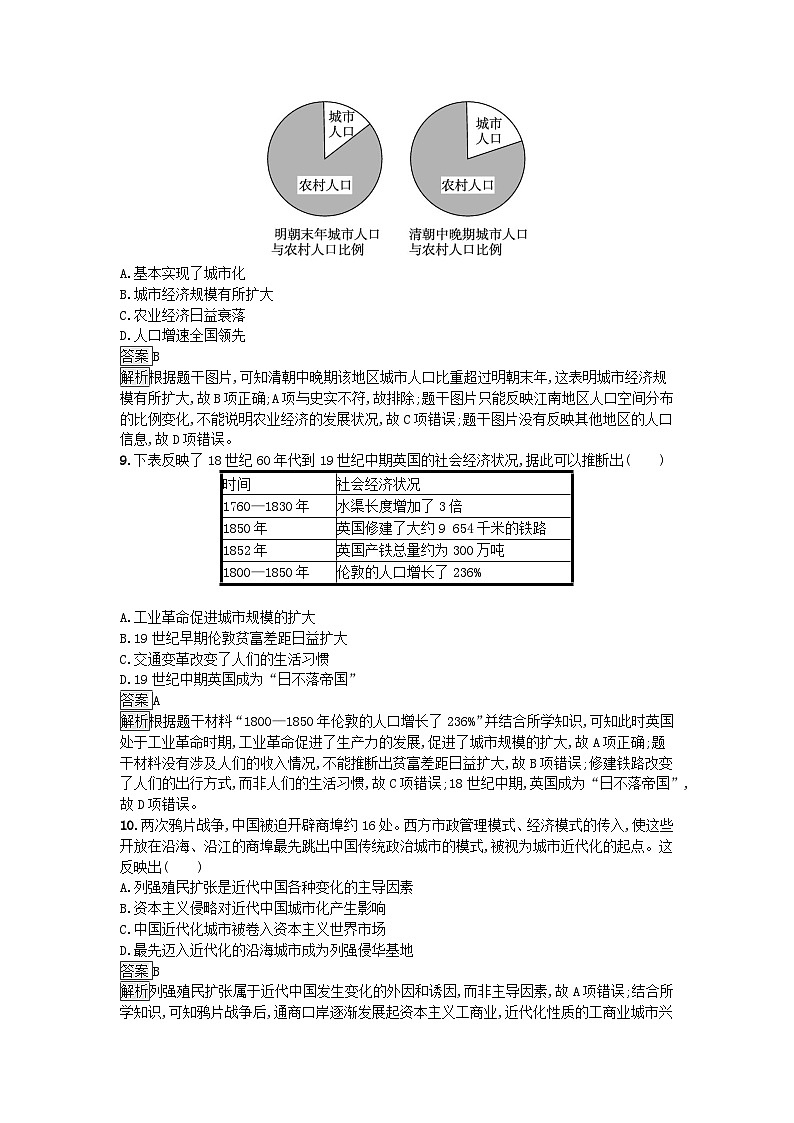 新教材2023年高中历史第4单元村落城镇与居住环境过关检测B卷部编版选择性必修2第3页