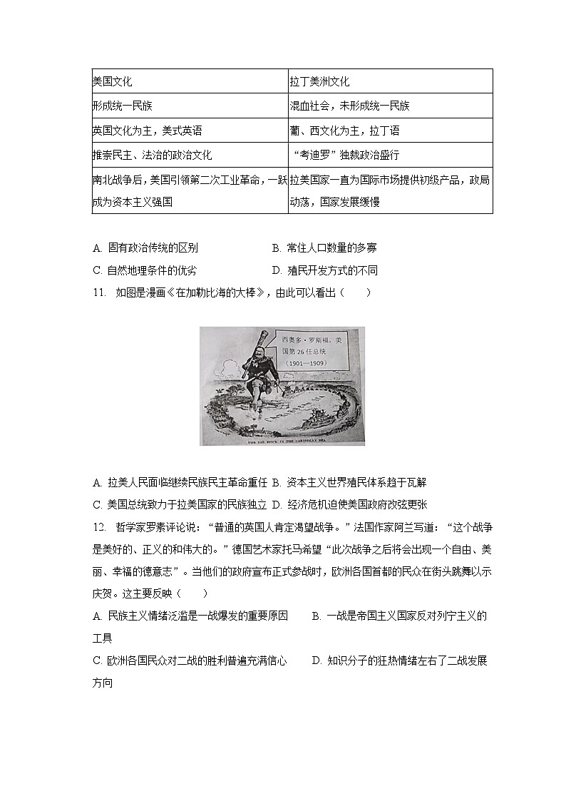 2022-2023学年江苏省南京市秦淮区高一（下）第二次质检历史试卷（含解析）03
