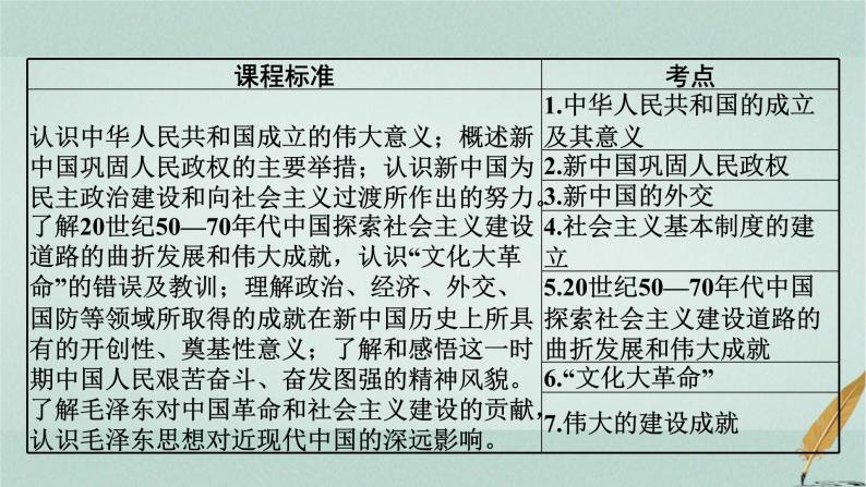 普通高中历史学业水平合格性考试复习第九单元中华人民共和国成立和社会主义革命与建设课件02