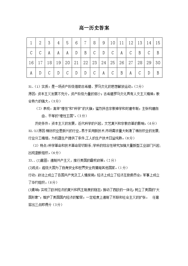 吉林省辽源市田家炳高中友好学校2022-2023学年高一下学期期末联考历史试题01