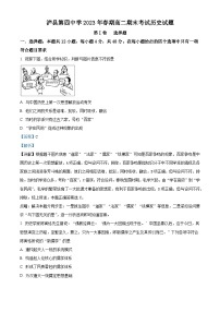 四川省泸州市泸县第四中学2022-2023学年高二历史下学期期末试题（Word版附解析）