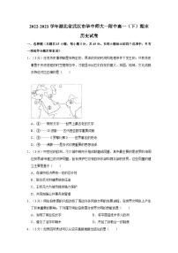 2023武汉华中师范大学第一附中高一下学期期末检测历史试题含答案