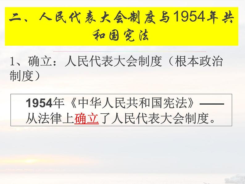 高考历史一轮复习精品课件第37讲 新中国的政治建设（岳麓版）06