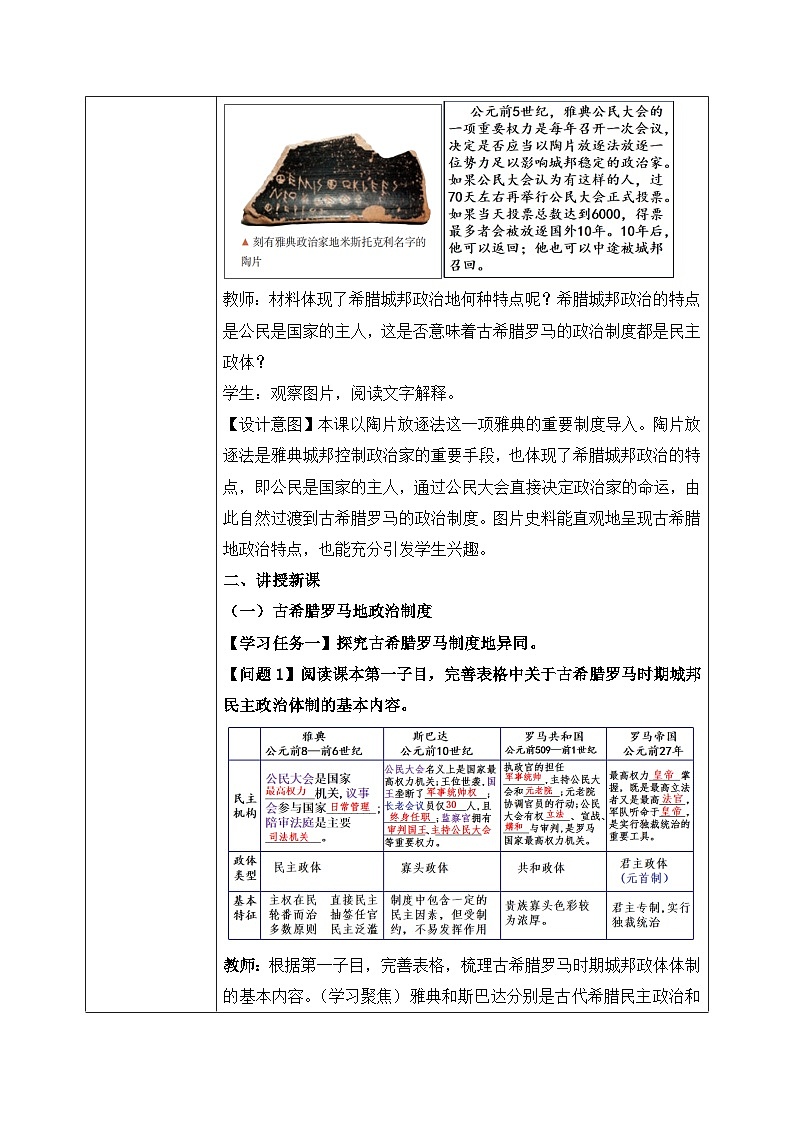 人教统编版历史选择性必修1国家制度与社会治理 第2课《西方国家古代和近代政治制度的演变》PPT课件+教案02