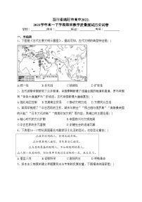 四川省绵阳市高中2022-2023学年高一下学期期末教学质量测试历史试卷（含答案）