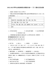 2022-2023学年山东省青岛市莱西市高一（下）期末历史试卷（含解析）