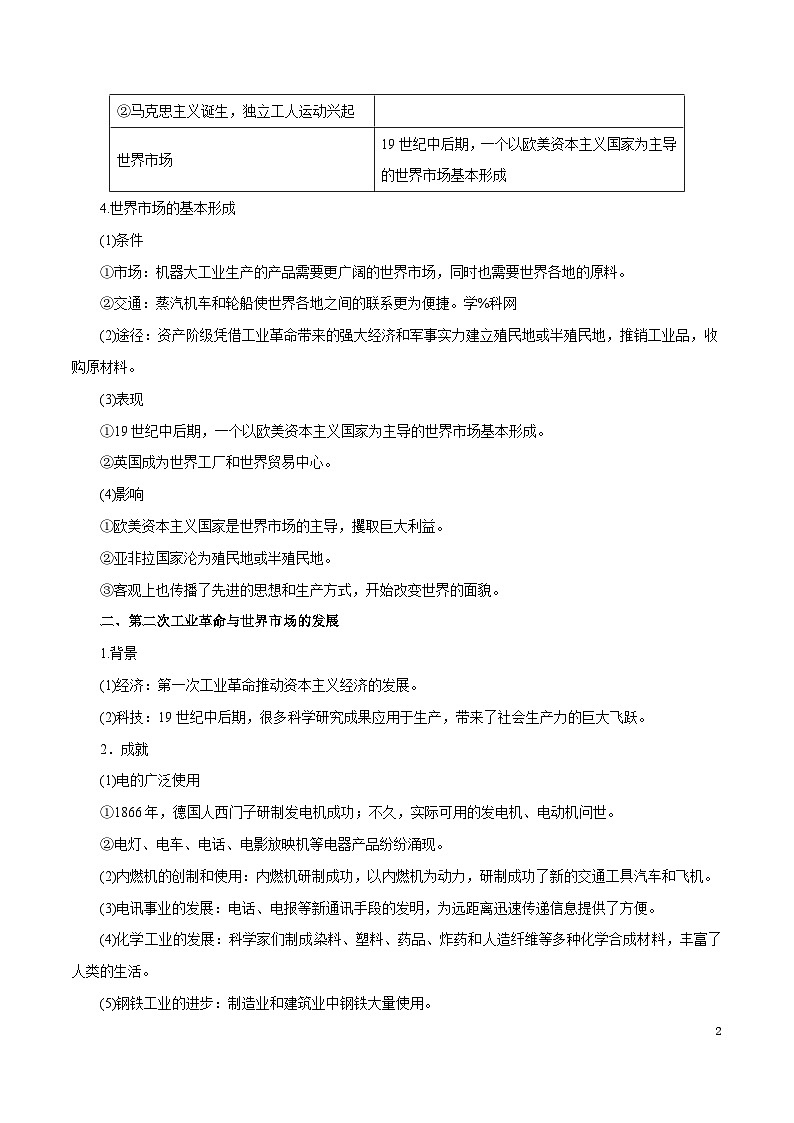 高考历史一轮复习讲练第16讲 两次工业革命（含解析）02