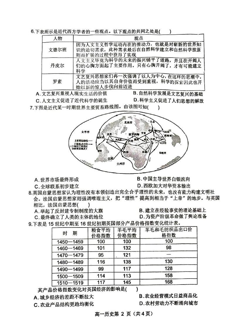 2023宿州省、示范高中高一下学期期末联考历史试题PDF版含答案02